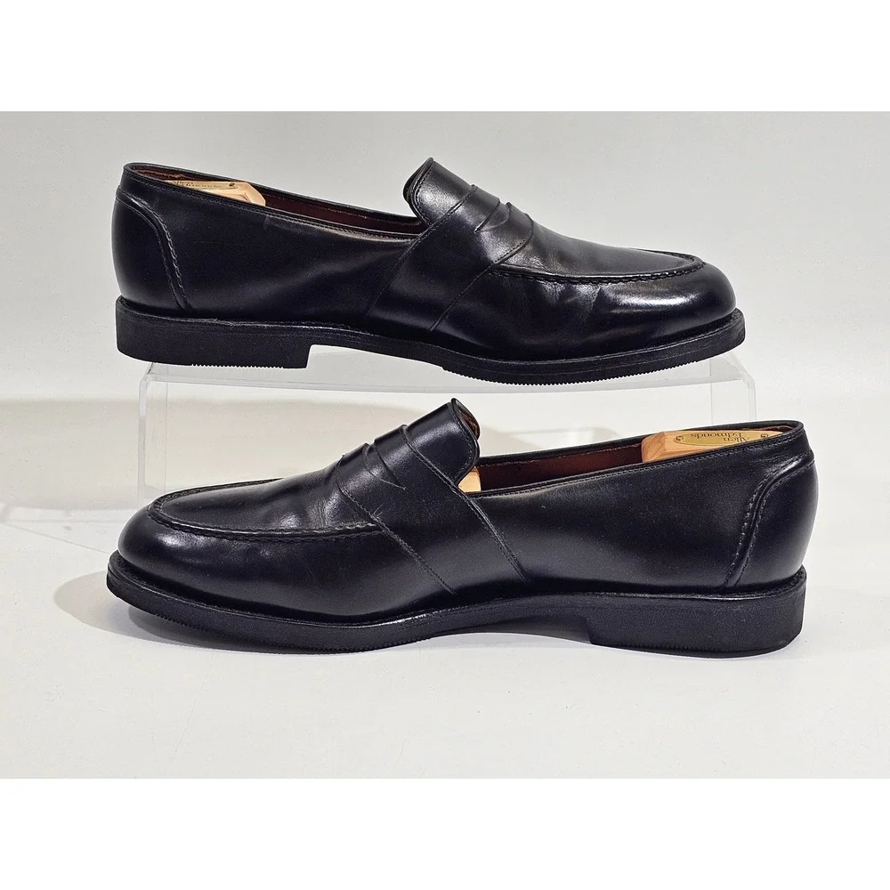 Allen Edmonds Randolph Penny Loafers Mens 12 D Black Leather Slip On Dress Shoes